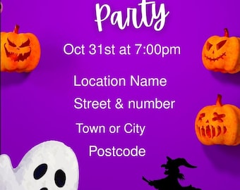 Editable Halloween Party Invitation