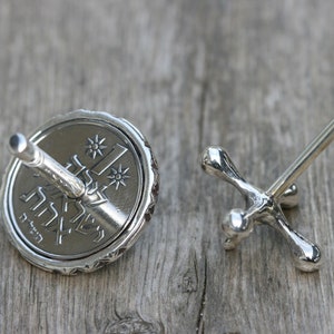 Dreidel, Silver Sevivon, Dreidel, Solid Silver Sevivon, Silver Toy Gift Dreidel, Handcrafted dreidel, Israeli art, Made in Israel,