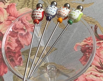 4 Owl Party drink & food picks, cocktail skewers, martini picks, appetizer picks, reusable