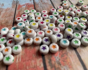 7mm Coloured Star Beads  Charms for Jewellery Beading  Bracelets
