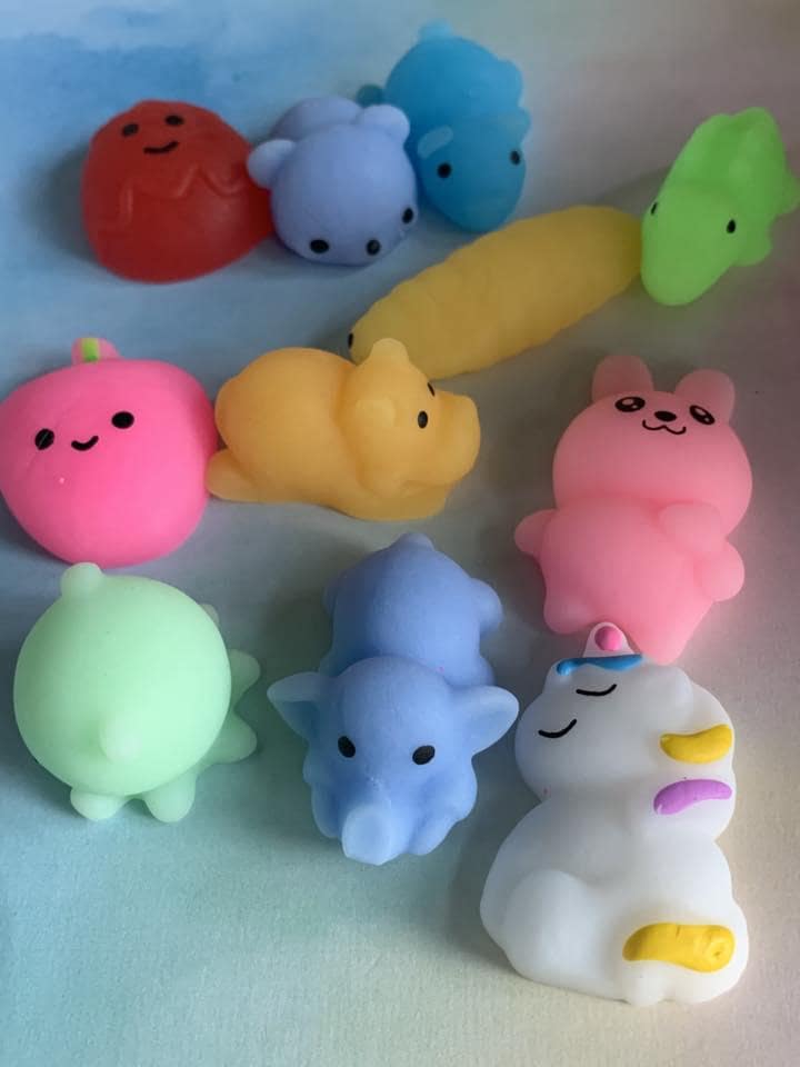 Lot De 5 Jouets Sensoriels Mochi Squishy - Carpes Couleurs Dégradées, Anti- Stress, Pour Enfants (A Partir De 5 Ans