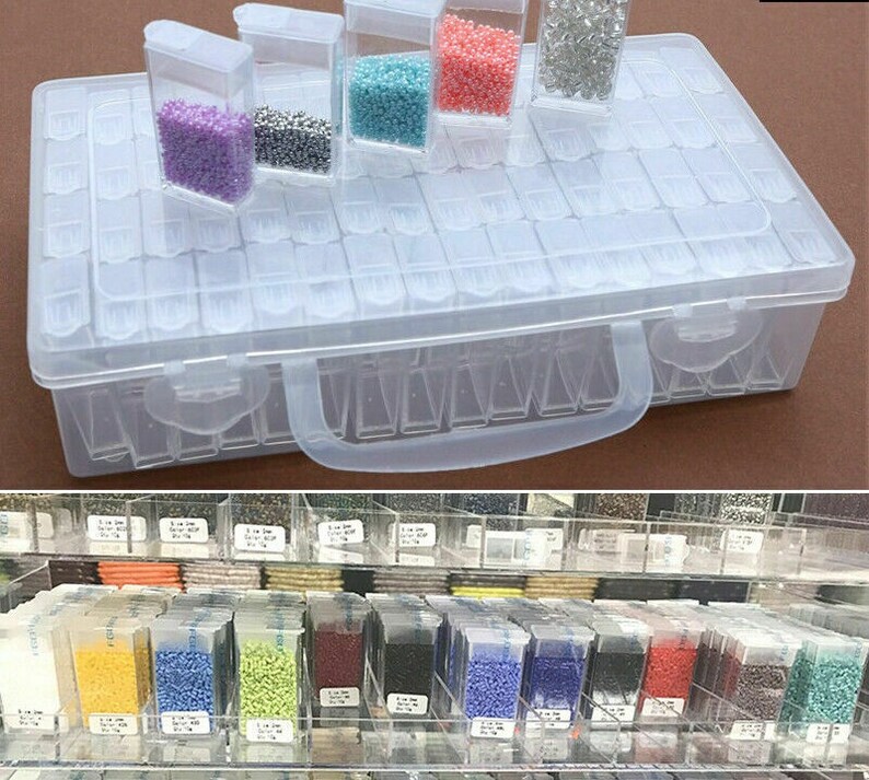 64 Grid Storage Container Seed Bead Organizer Case Etsy UK