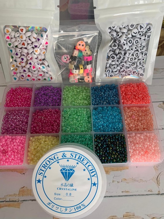 Jewelry Making Kit Glass Seed Beads Supplies Letter Beads Pearl Beads  Jewelry Plier Accessories for Earring