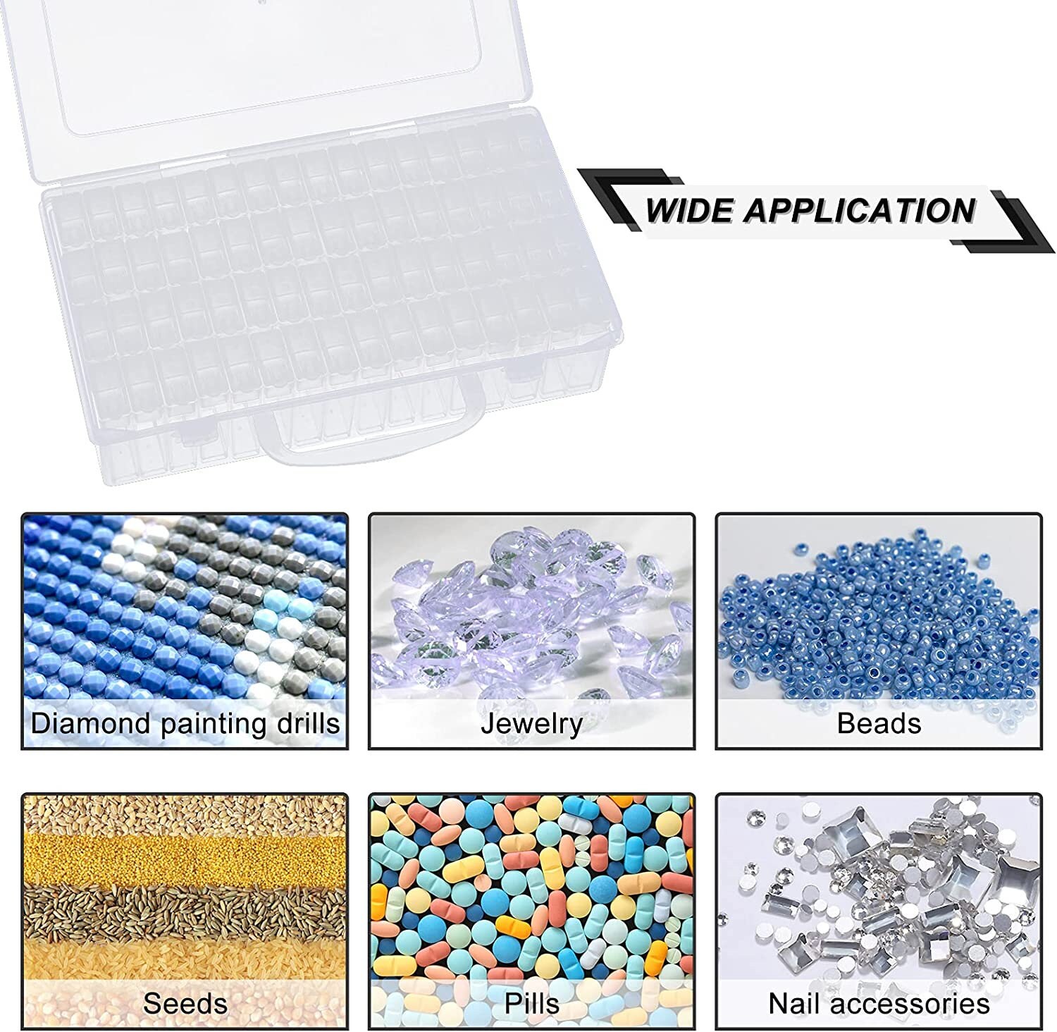 64 Grid Storage Container Seed Bead Organizer Case Etsy UK