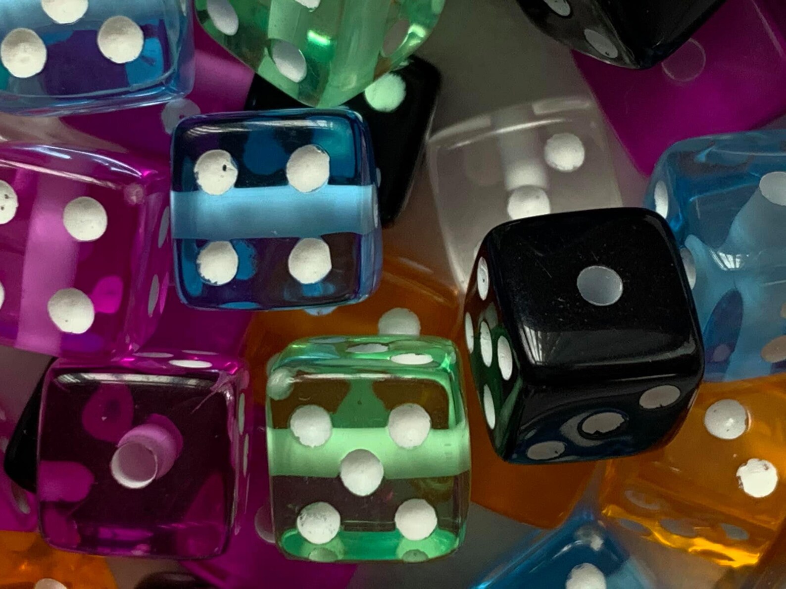 20 Coloured Dice Mix Square Beads 9mm Etsy