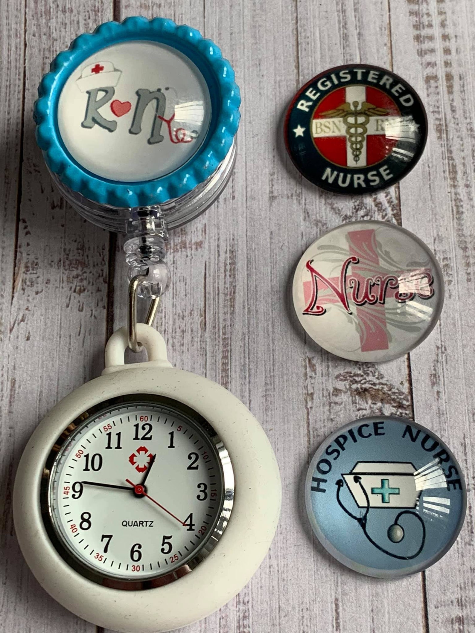 Nurse Retractable Fob Watch Etsy