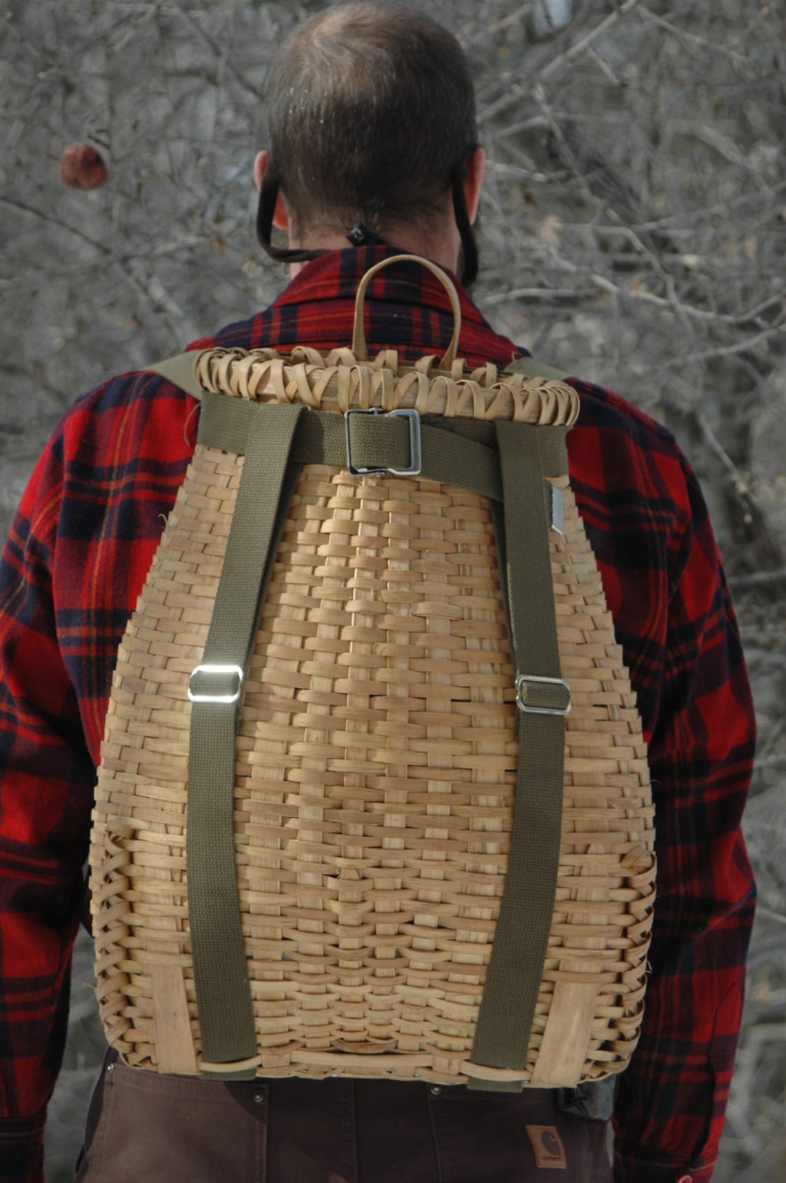 Traditional Black Ash Pack Basket Etsy