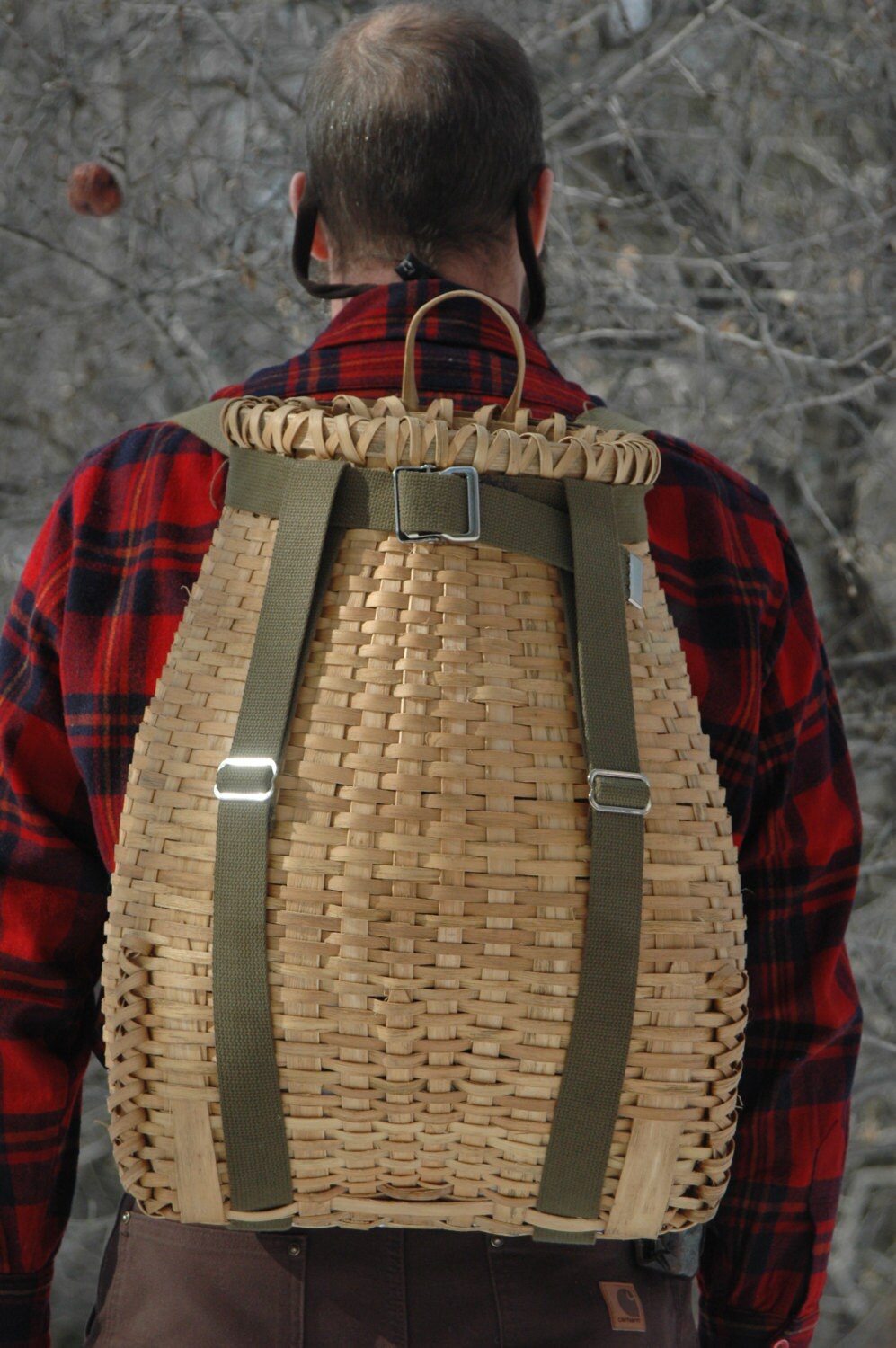 Traditional Black Ash Pack Basket Etsy