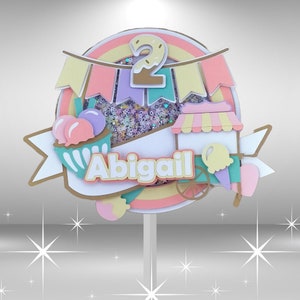Glace pour gâteau, Shaker d'anniversaire 3D, téléchargement numérique instantané, fichier SVG pour machines Cricut.