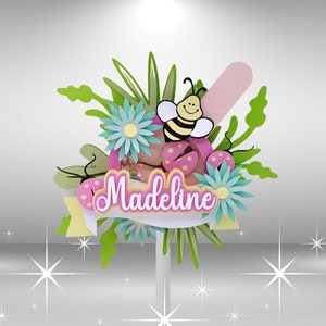Fun Bug Catcher Shaker Cake Topper SVG, digitale Datei für Cricut und andere Stanzmaschinen, perfekt für Kindergeburtstagsfeiern.
