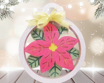 3D Christmas Layered Ornament, Digital SVG File for Cricut and other Die Cutting Machines, Editable Christmas Decoration!