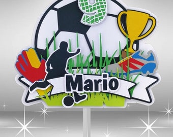 Fußball 3D Geburtstag Cake Topper: SVG-Datei für Cricut (Digitaler Download)