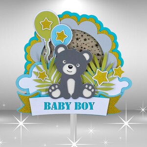 Bezaubernde Baby Boy Cake Topper, Instant Download für Stanzmaschinen, entzückende DIY Dekor für freudige Feiern!