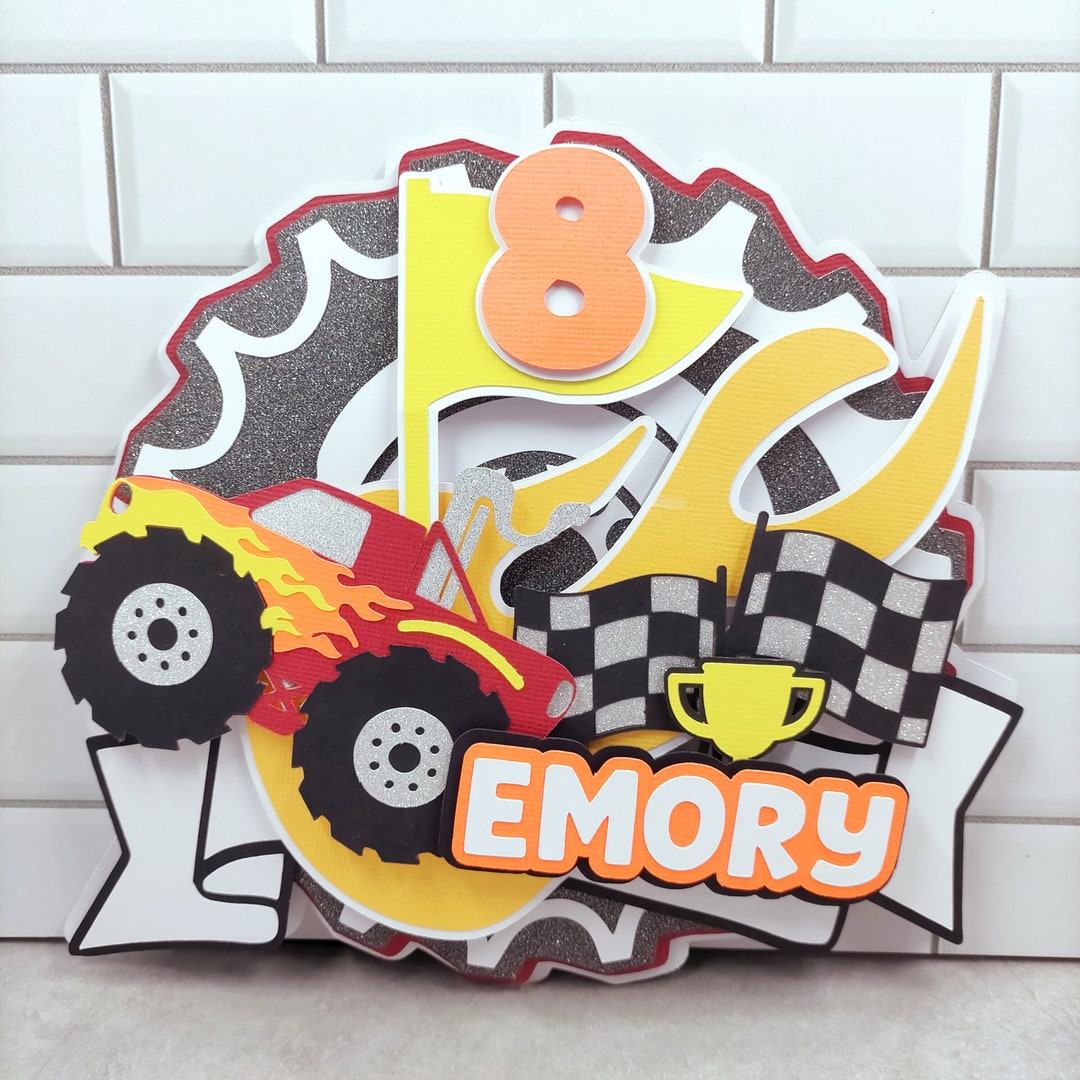 Monster Truck Cake Topper 3D Birthday Instant DIGITAL - Etsy
