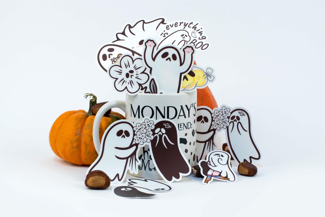 100 Adesivi Di Halloween Vinile Impermeabile – Zucche, Fantasmi E Mostri Per Decorazioni Fai Da Te - 3