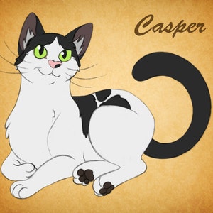 Cartoon Pet Portrait (Single Pet A4 Digital Print + free digital copy)