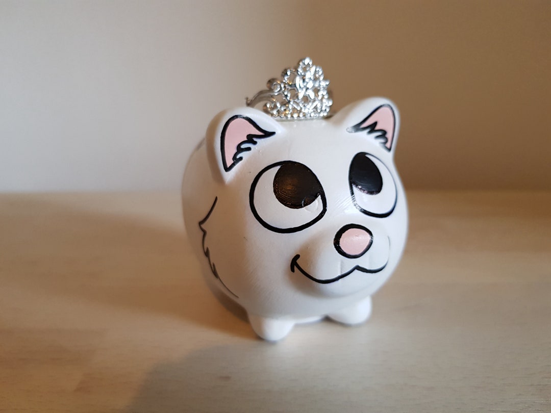 Princess Pomeranian Mini Piggy Bank SALE Etsy
