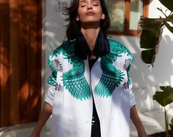 Botanica Jacket – Oversized Fit, Sporty Softshell, Original Pattern Design