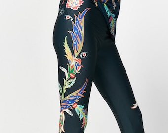 Legginsy Secret Garden,yoga leggings,Festival pants,All Seasons leggings.Unisex leggings,women&#39;s leggings