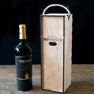 Engraved Wooden Wine Box, Wine bottle box, engraved wine box, wooden wine holder, custom wine box, wood box, custom engraving, wood box