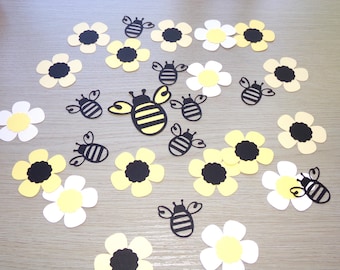 Honeybee Confetti: First Bee Day, Baby Shower Decorations Flower Confetti