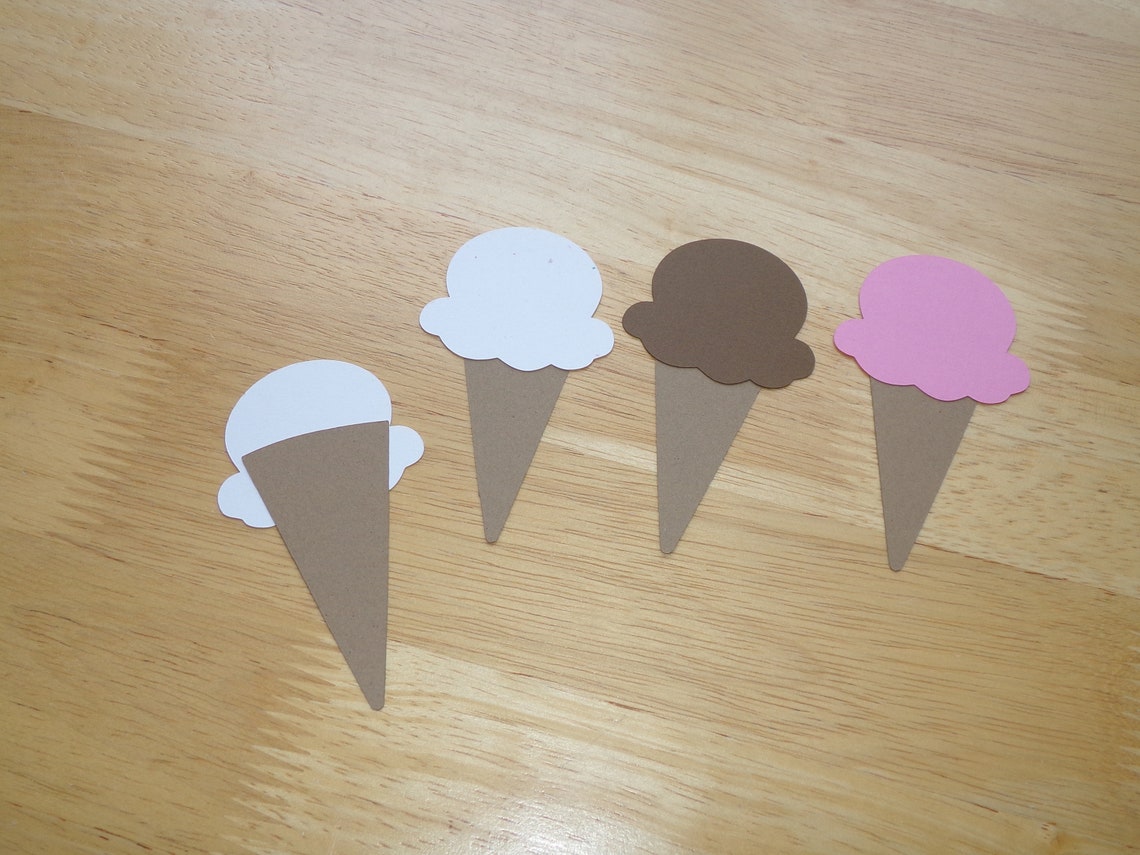 Ice Cream 1st Birthday Confetti Ice Cream Cones 1's Pink Etsy