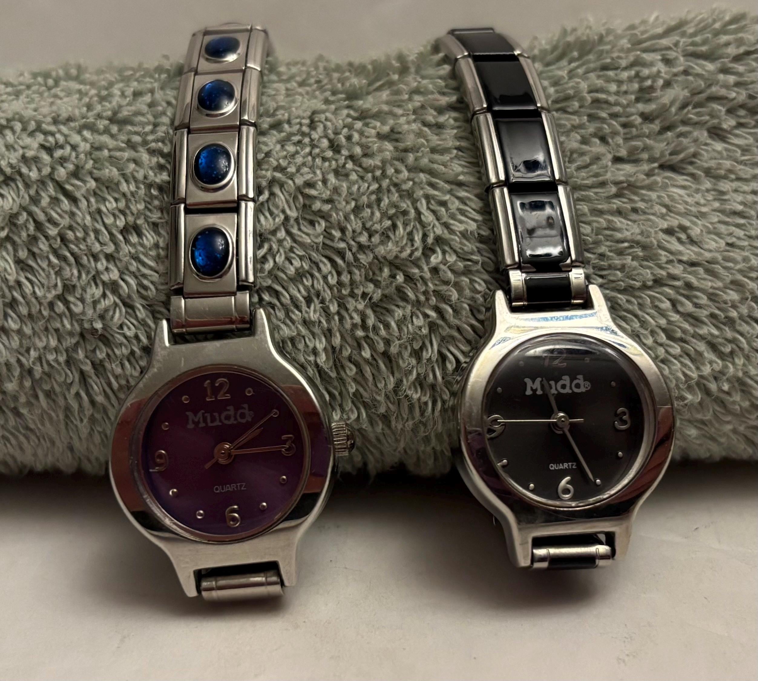 Vintage Y2K Mudd silver stretch watch with heart details Womens Mudd Watches - Etsy main image 3