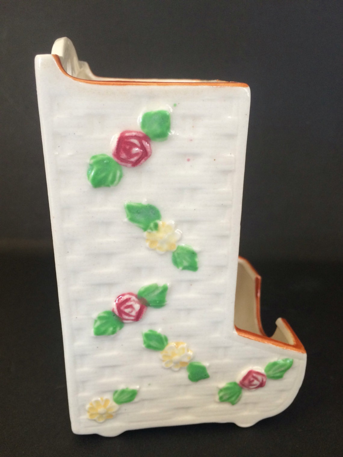 Vintage Ceramic Match Box Holder Etsy