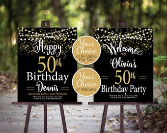  50th birthday banner Etsy