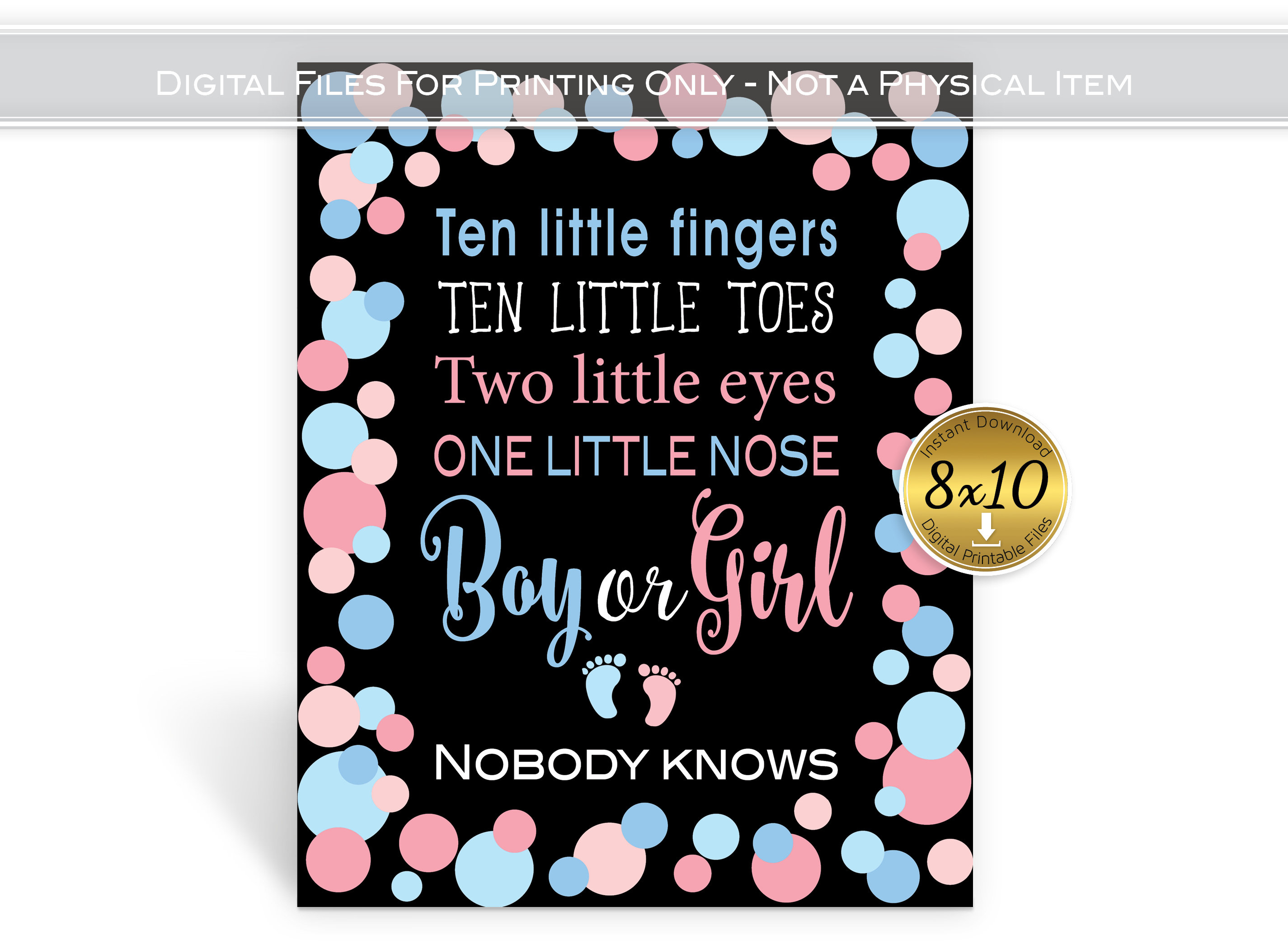 Boy　Little　Girl　Fingers　Etsy　or　Little　Reveal　Toes　Ten　Gender　Ten　日本
