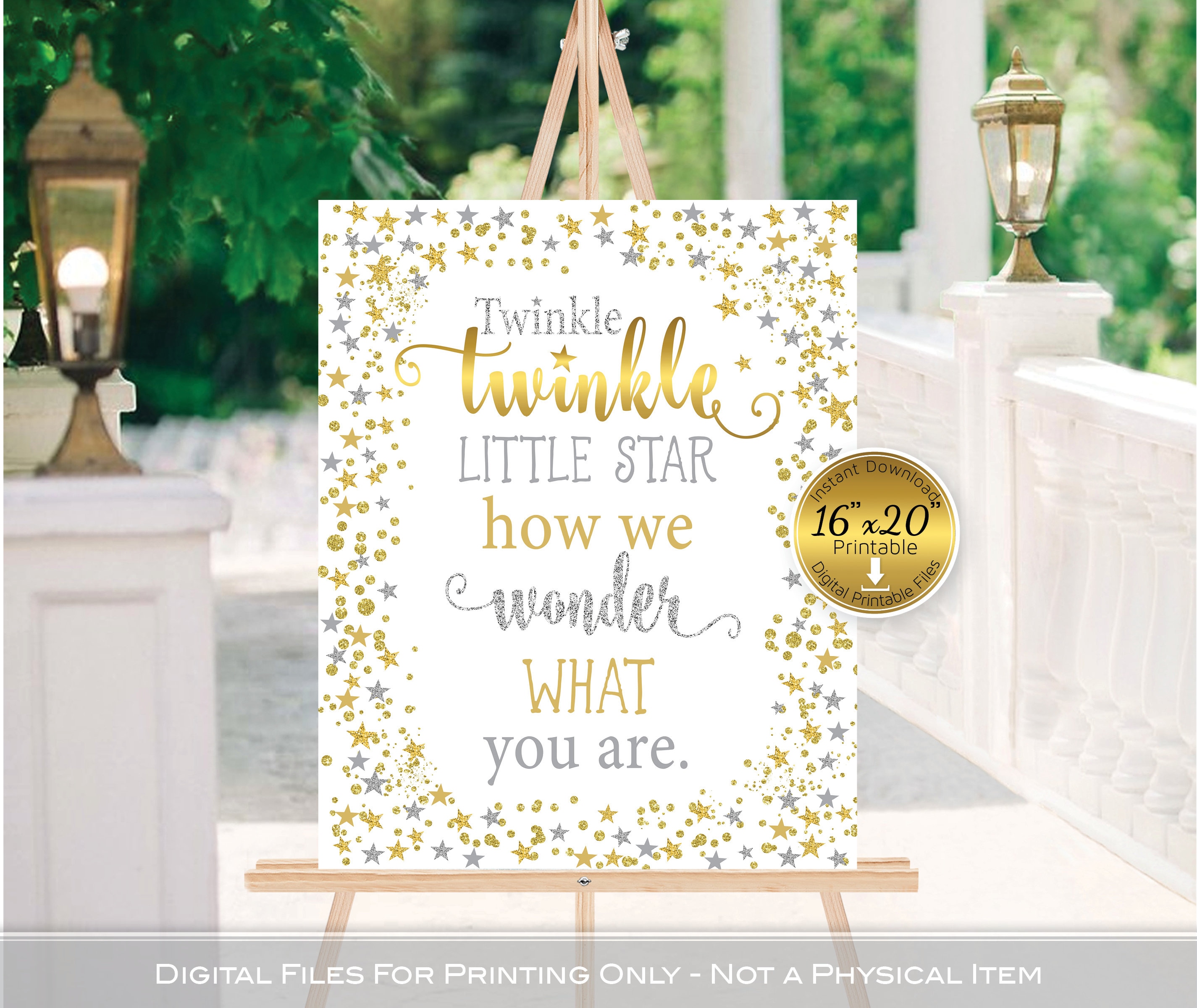 Twinkle Twinkle Little Star How We Wonder What You Are 16x20 - Etsy