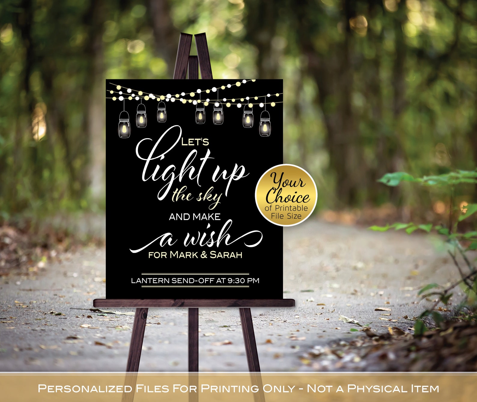 Sky Lantern Sendoff Wishes for Wedding Printable Sign Etsy