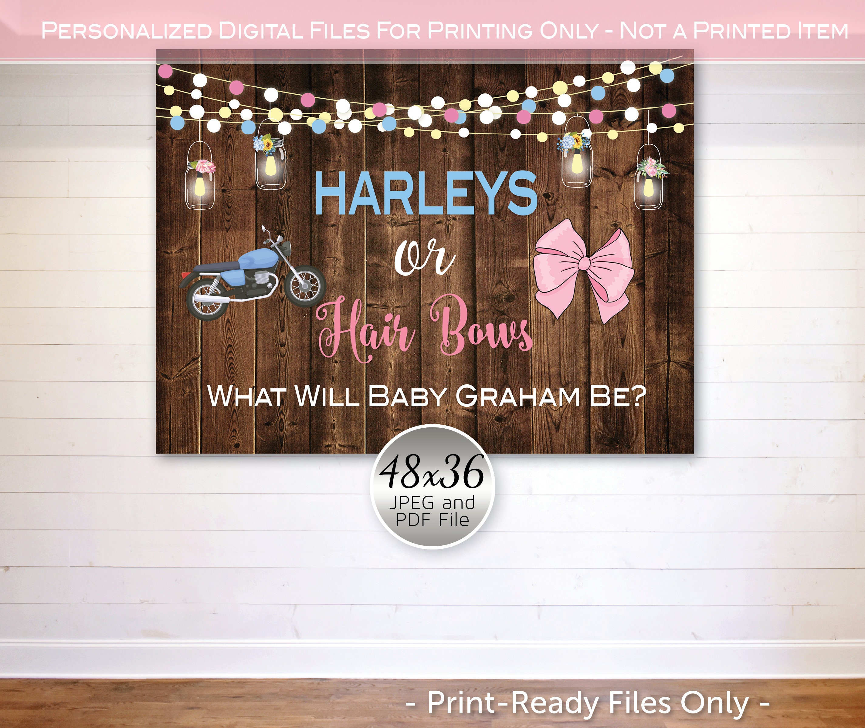 Harley davidson baby shower cheap decorations