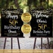 Birthday Welcome Sign Printable | Garland Lights Gold Confetti on Black | 40th 50th 60th | Any Age | Personalized | DIGITAL PRINTABLE FILES