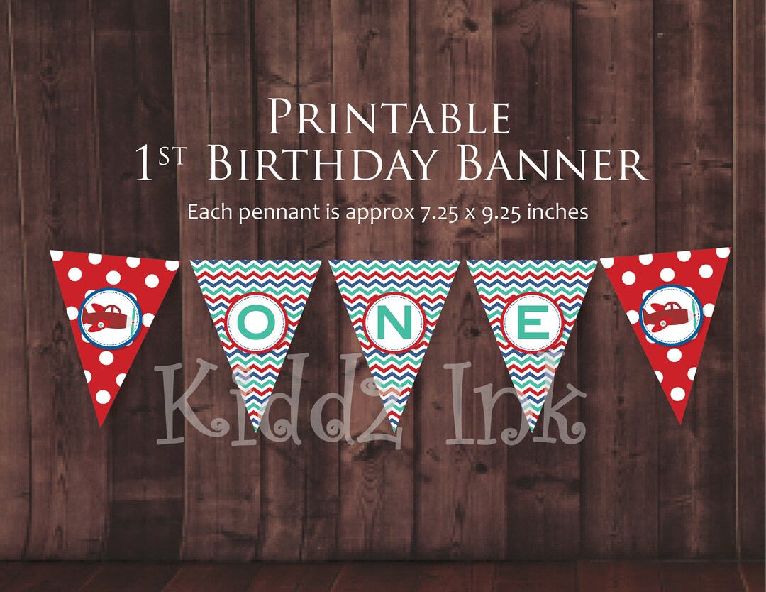Airplane | ONE Birthday Banner | 1st Birthday Banner | Highchair | Cake ...