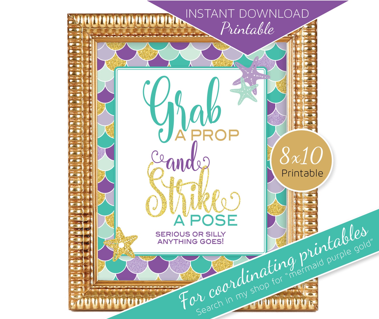 Grab a Prop Photo Table Sign 8x10 Birthday Printable - Etsy
