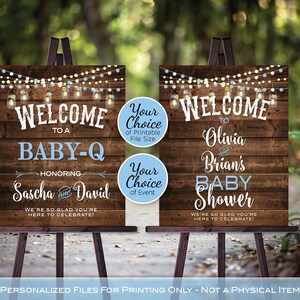 Faux Wood and Sunflower Baby Shower Banner