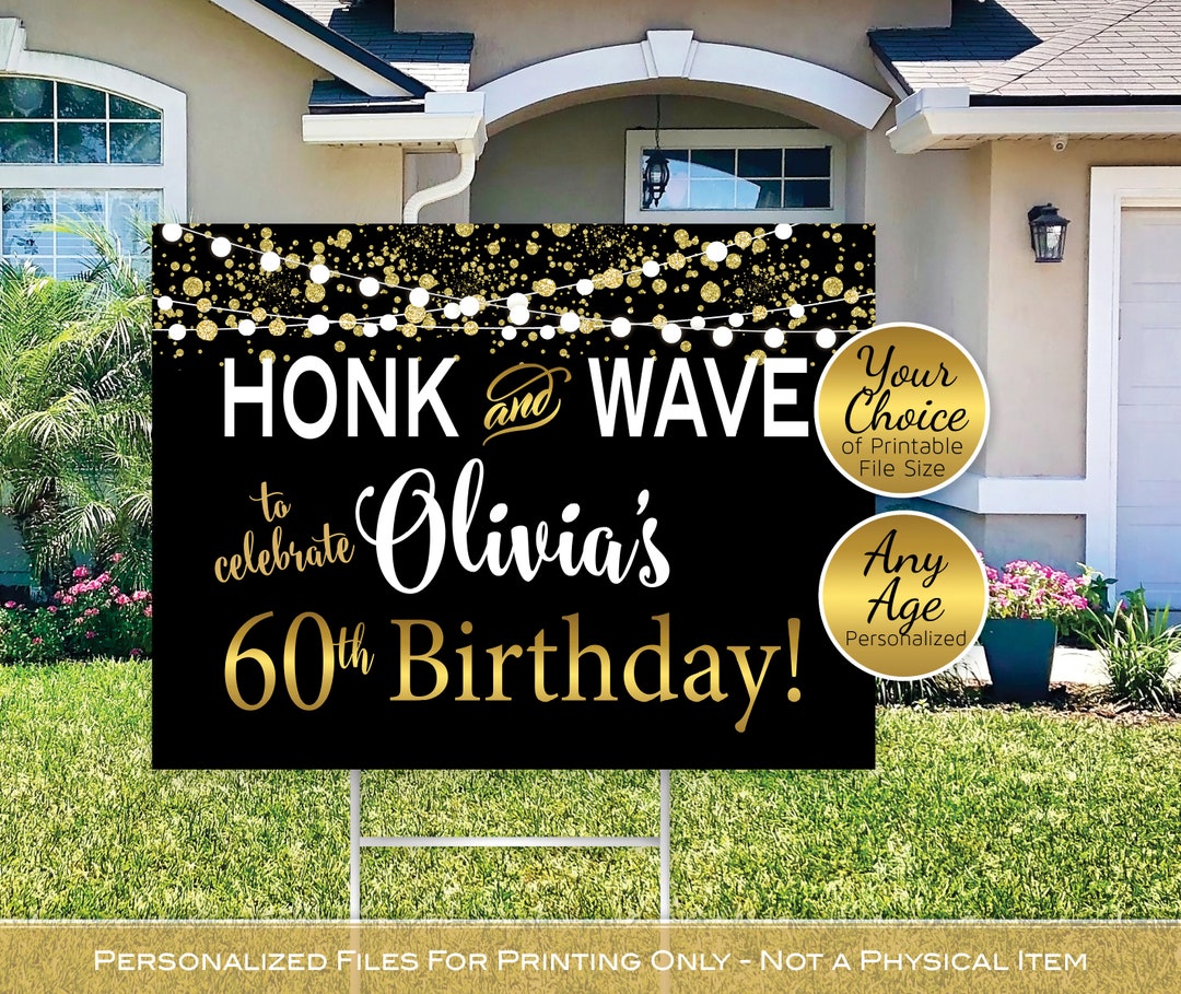 Clap Honk Wave - Upload Image, Personalized Yard Sign