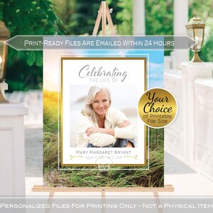 Funeral Celebration of Life Photo Welcome Sign Printable | Beach Sunset | Sand Dunes | In Memory of | Personalized | PRINTABLE DIGITAL File