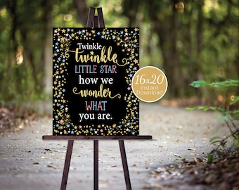 Twinkle Little Star How We Wonder What You Are Printable - Etsy