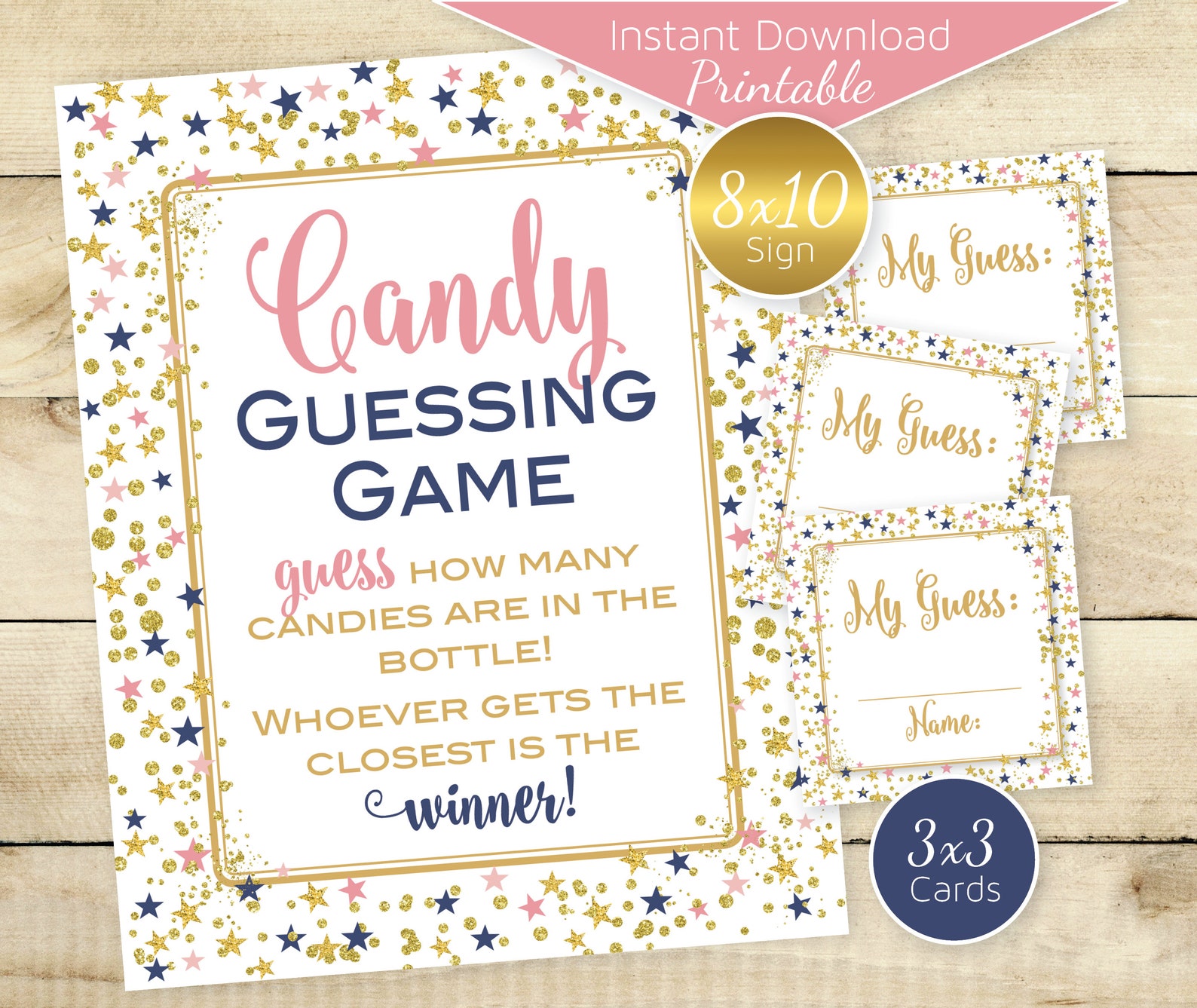 Candy Guessing Game Baby Shower Printables Twinkle Daylight - Etsy