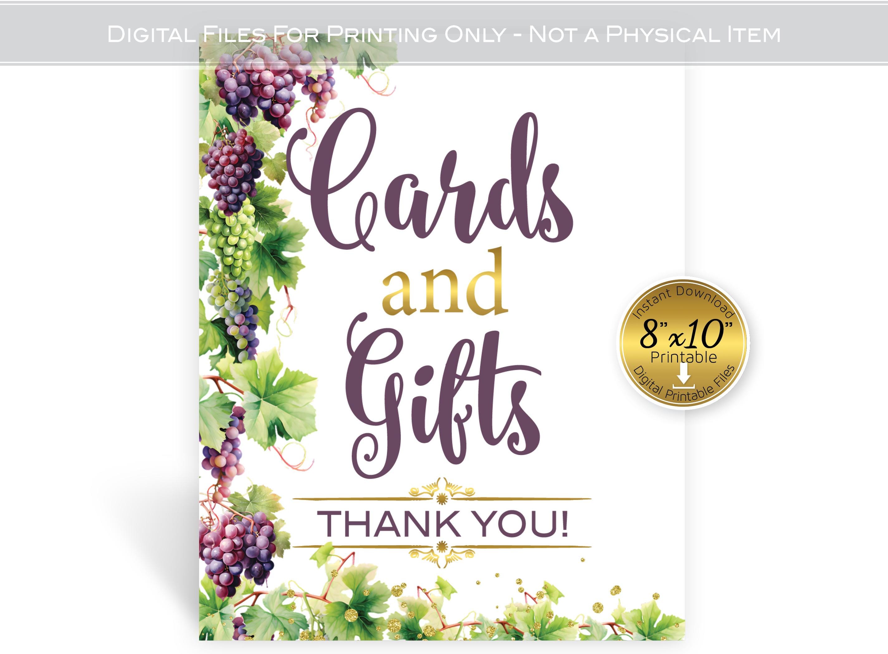 Vineyard Theme With Grapes Cards and Gifts 8x10