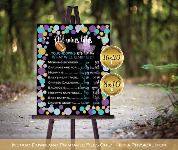 Old Wives' Tales Gender Reveal Printable Baby Shower | Etsy