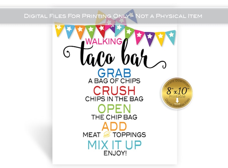 Walking Taco Instructions Printable Walking Taco Instructions Printable