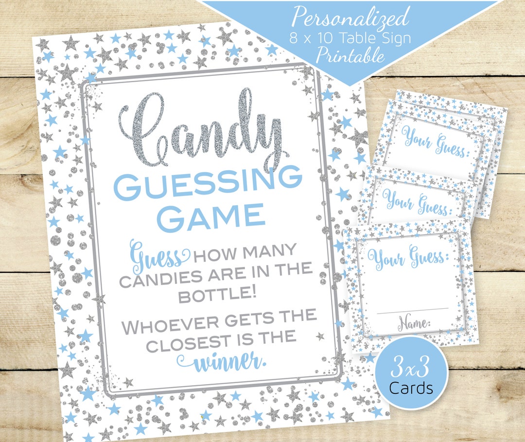 Candy Guessing Game Baby Shower Printables Twinkle Daylight - Etsy