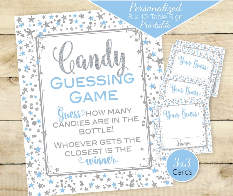 Candy Guessing Game Baby Shower Printables Twinkle Daylight - Etsy