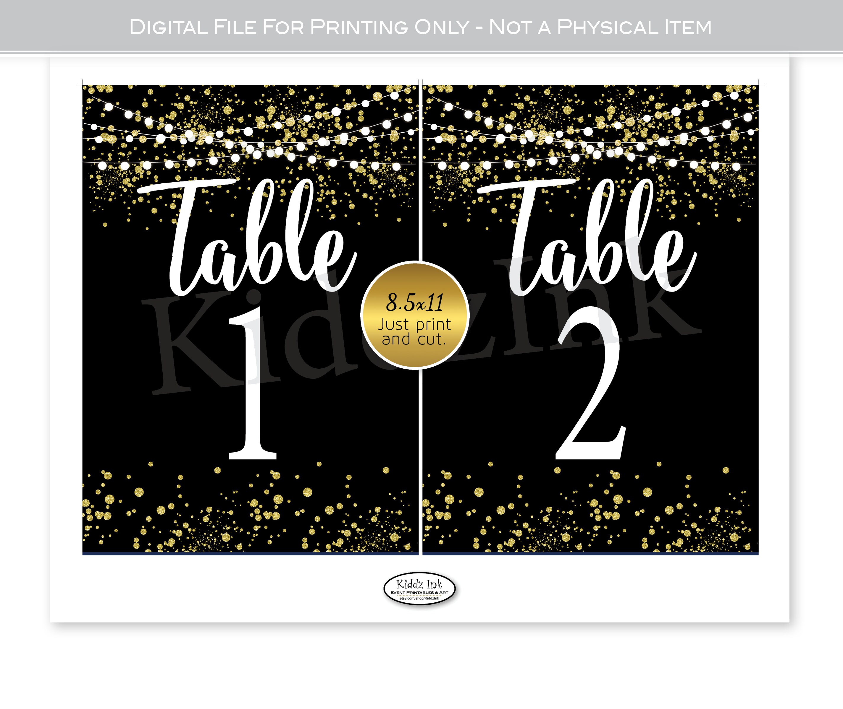 table number signs 1 20 5x7 garland and gold confetti on etsy ireland