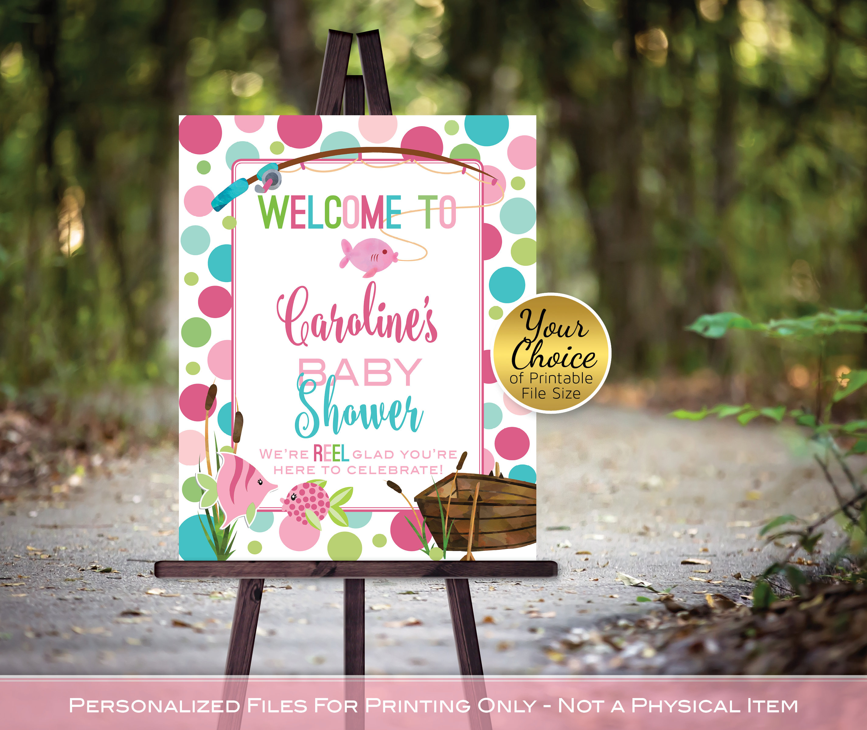Buy Fishing Theme Baby Shower Welcome Sign Printables Baby Girl Ocean Fish  Personalized Baby Shower Decor DIGITAL PRINTABLE FILE Online in India 