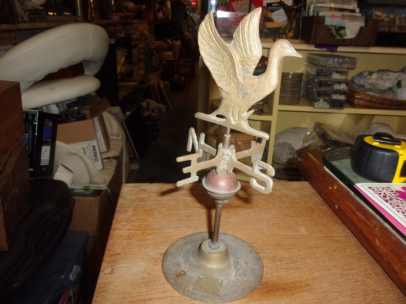 Antique Desk Top Brass Duck Weathervane Etsy
