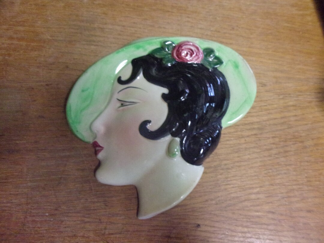 Art Deco Original Lancaster Pottery Wall Mask Stafforshire - Etsy